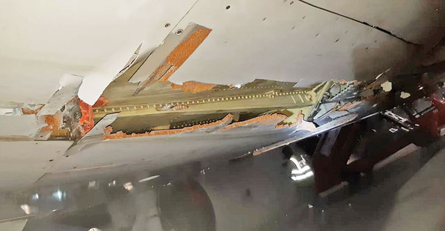 Close Shave For 136 People As Craft S Belly Grazes Wall