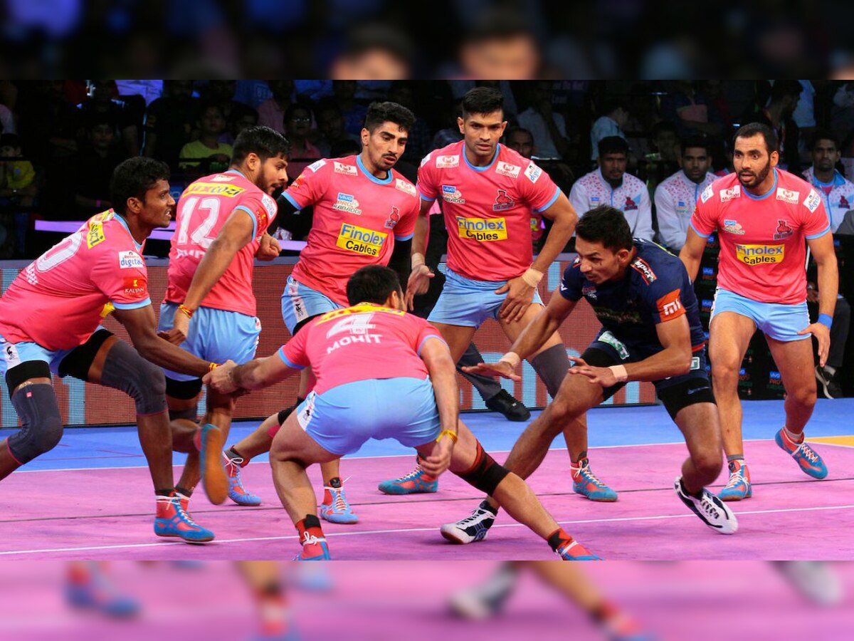 Pro Kabaddi League (PKL) 2018: Jaipur Pink Panthers beat Haryana Steelers 36-33