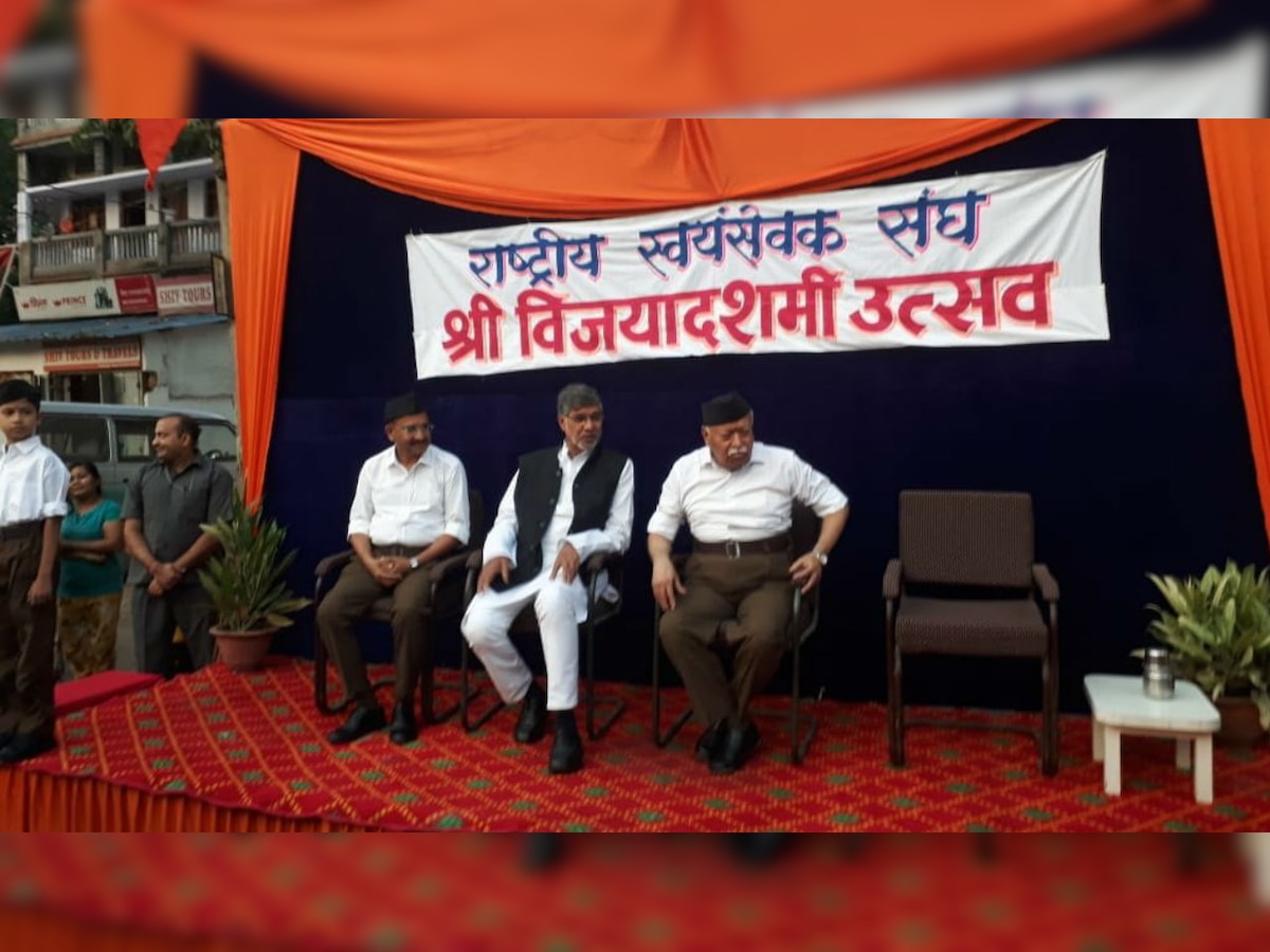 Nobel laureate Kailash Satyarthi attends RSS's 'Vijaya Dashami' function in Nagpur as chief guest