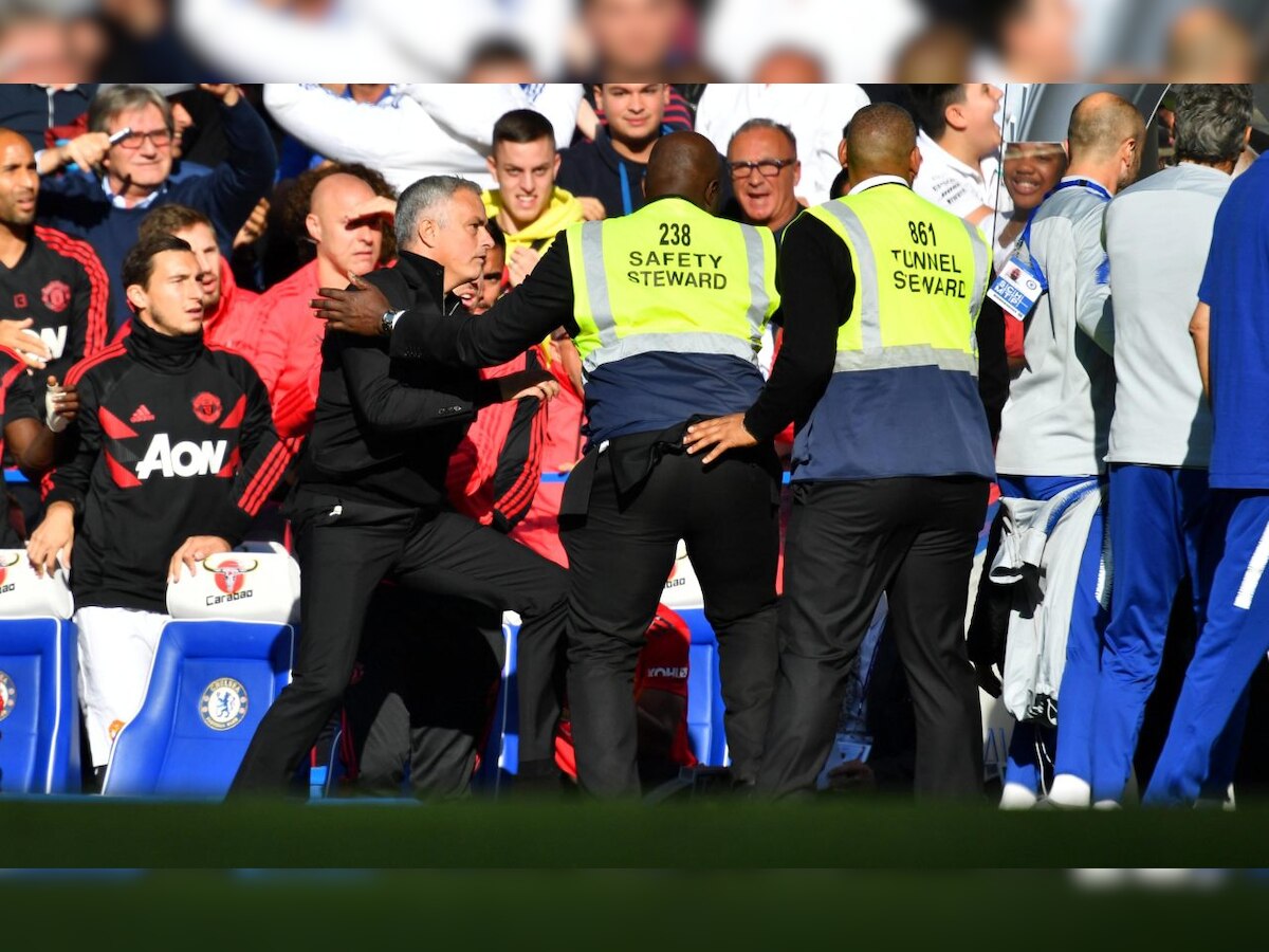 Watch: Man United manager Jose Mourinho explodes after Chelsea staff member mocks following 2-2 draw