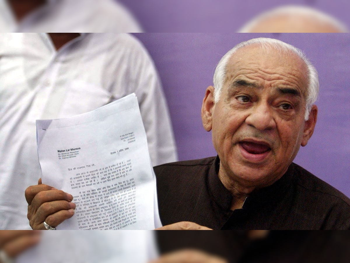 Ex- Delhi CM Madan Lal Khurana passes away 