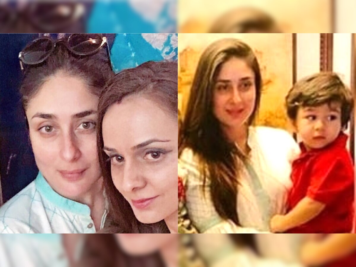 Kareena Kapoor Khan celebrates Karva Chauth with Rannvijay Singha's wife Prianka and Taimur tags along, too - See Pics