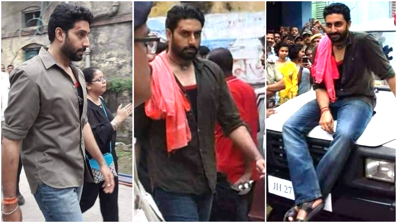 Abhishek Bachchan's pictures from the sets of Anurag Basu's next get LEAKED!