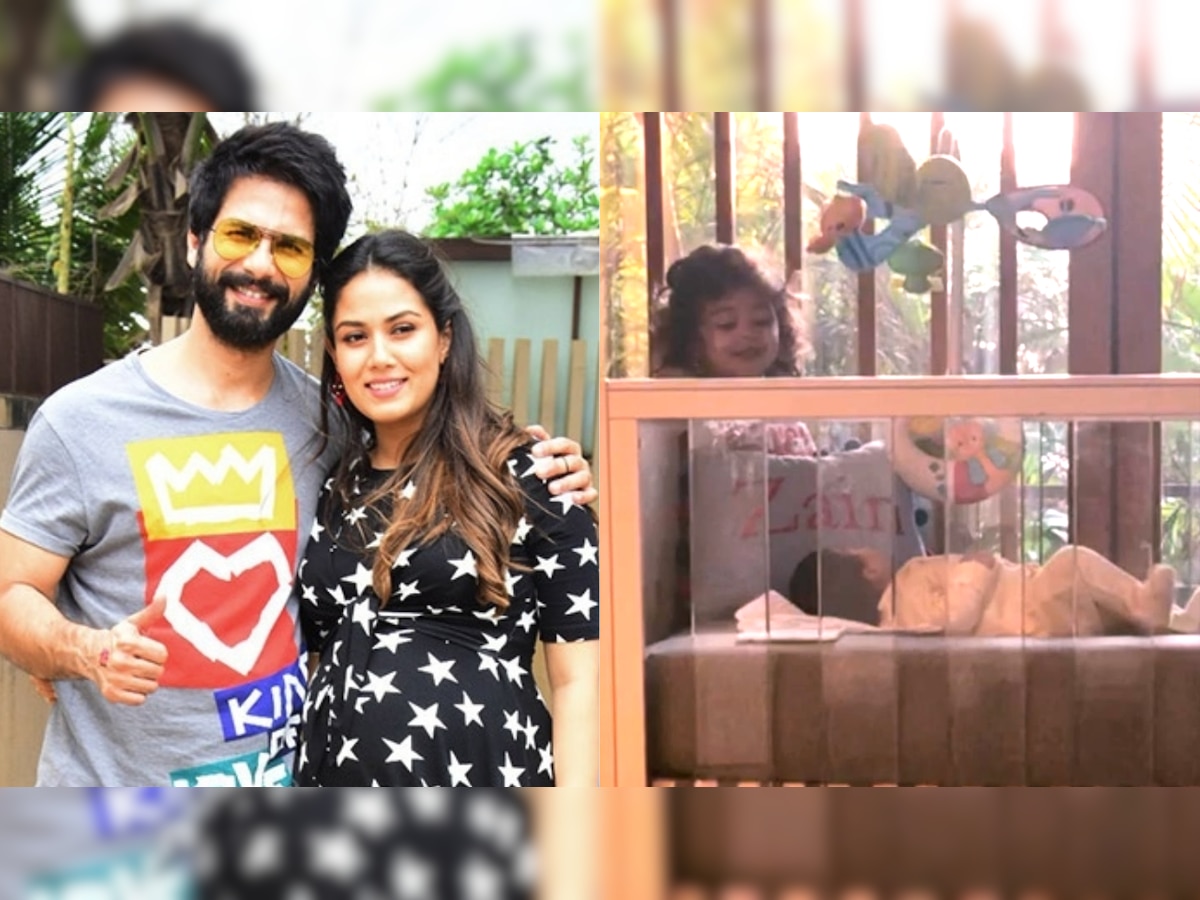 Mira Rajput catches 'big sister' Misha peeping over Zain's crib and it's the cutest picture you will see today