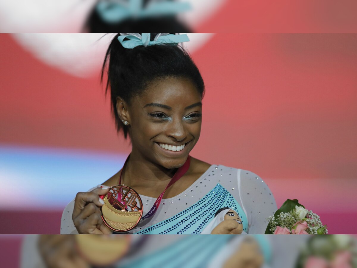 Gymnastics World Championship: USA's Simone Biles claims record 13th gold medal