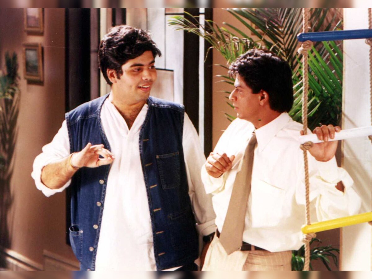 This throwback photo of Karan Johar and Shah Rukh Khan from 'Kuch Kuch Hota Hai' sets is PRICELESS!