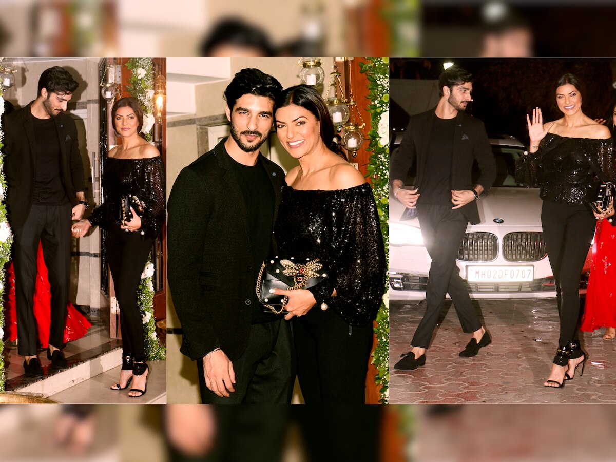 Watch: Lovestruck couple Sushmita Sen - Rohman Shawl attend Shilpa Shetty's Diwali bash hand-in-hand