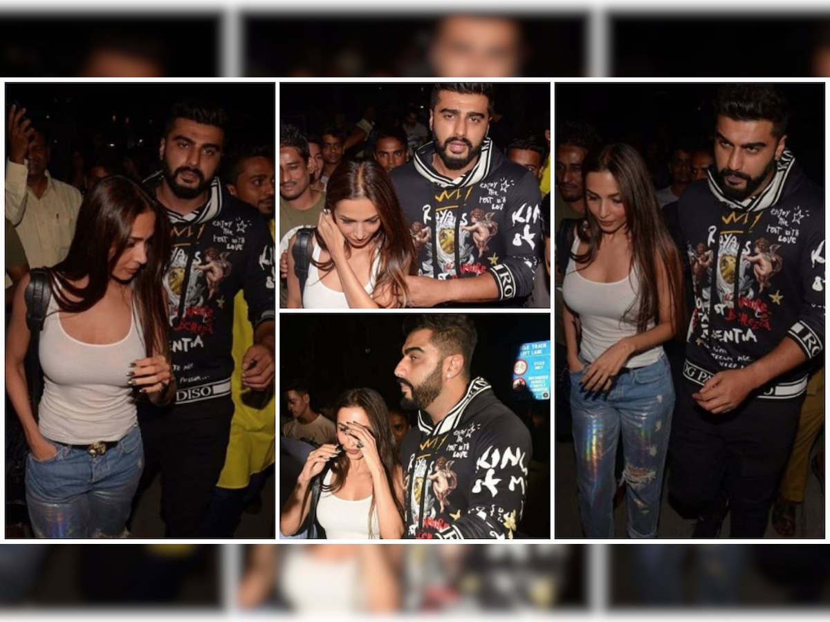 Watch: A protective Arjun Kapoor tries to keep rumoured girlfriend Malaika Arora safe from the crowd