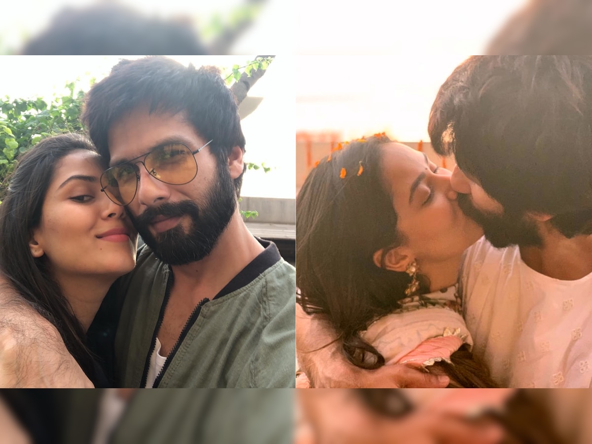 Shahid Kapoor and Mira Rajput share a passionate liplock as they celebrate 'love' this Diwali