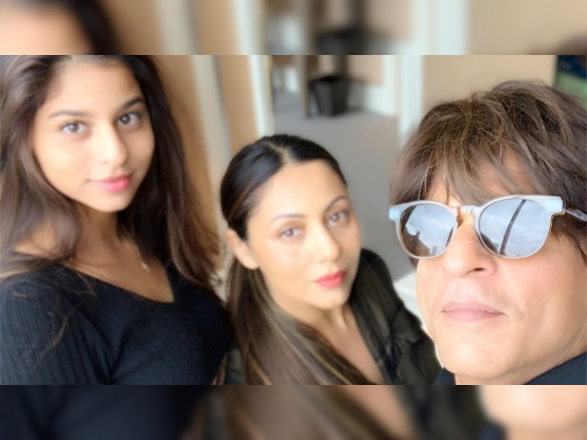 In Pic: Shah Rukh Khan shares a 'beautiful' selfie with daughter Suhana and wife Gauri Khan all the way from NYC!