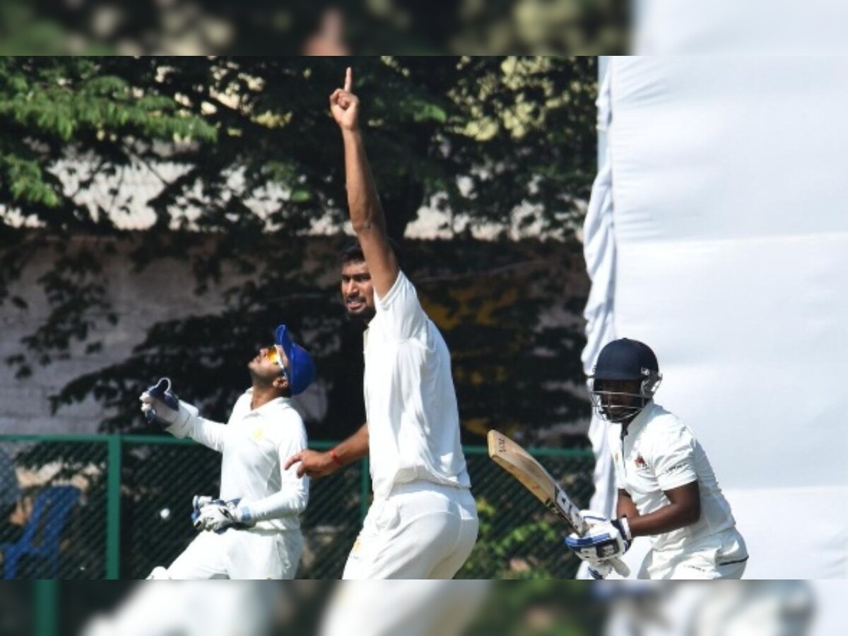 Ranji Trophy: Karnataka take first-innings lead, pocket three vital points as match against Mumbai ends in a draw