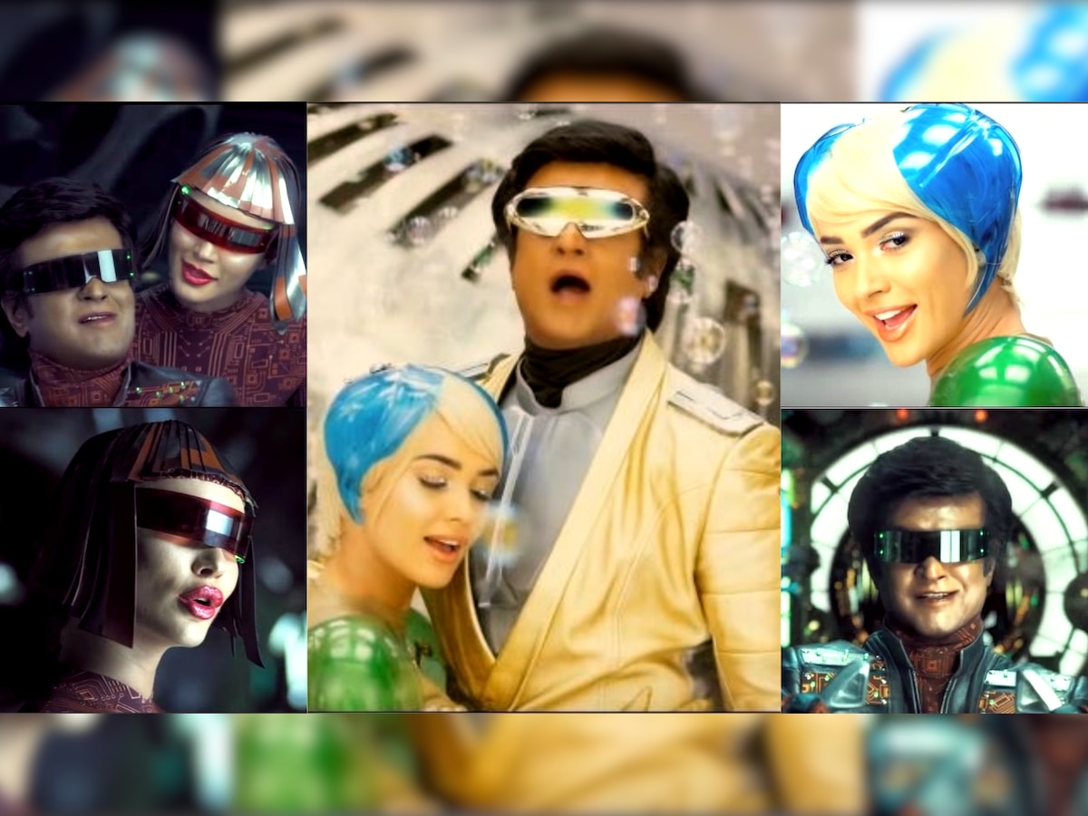 2.0 Song Tu Hi Re: Rajinikanth and Amy Jackson dance to a cacophonous AR Rahman tune in Robot heaven