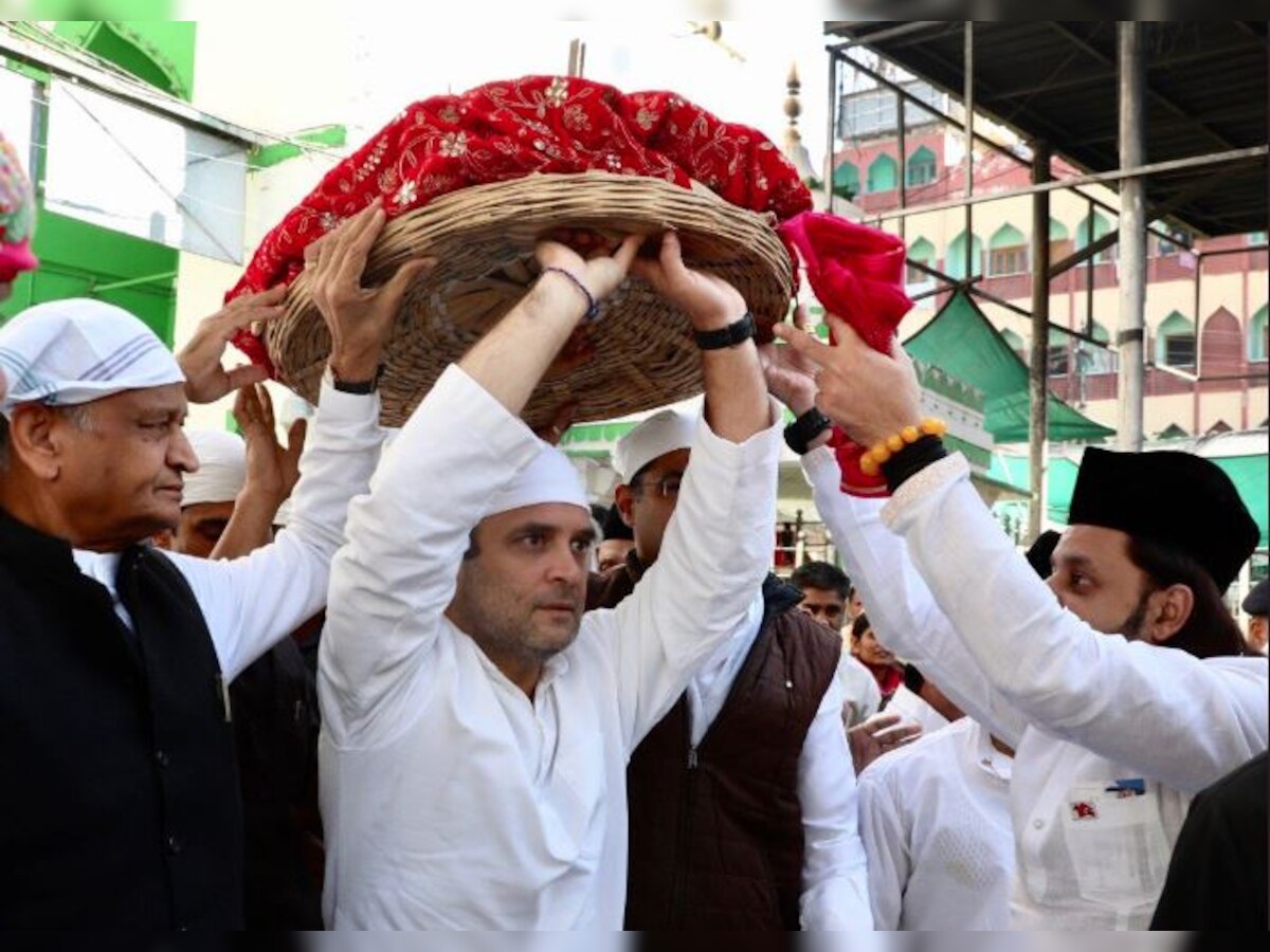 Congress chief Rahul Gandhi offers prayers at Ajmer dargah ahead of election rally in Pokaran 