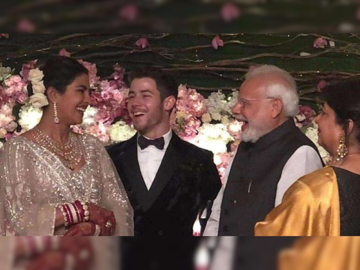 #NickYanka Reception: PM Narendra Modi blesses Priyanka Chopra-Nick Jonas at their Delhi wedding reception, Check Pics