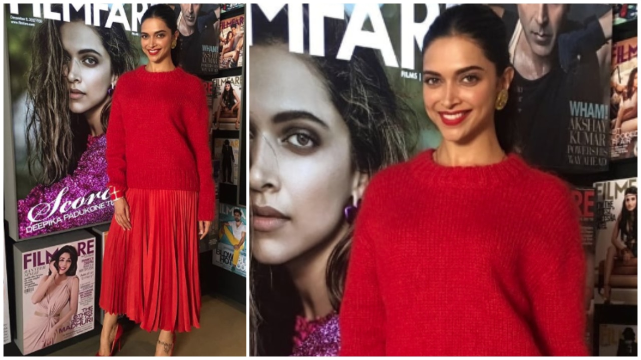 Post wedding with Ranveer Singh Deepika Padukone resumes work in red hot avatar see pics and videos