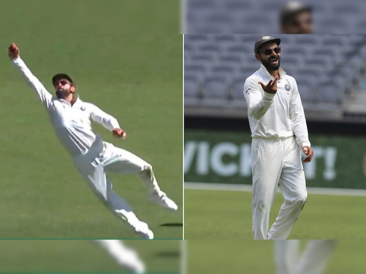 Watch: Virat Kohli takes one-handed stunner to dismiss Peter Handscomb in Perth Test