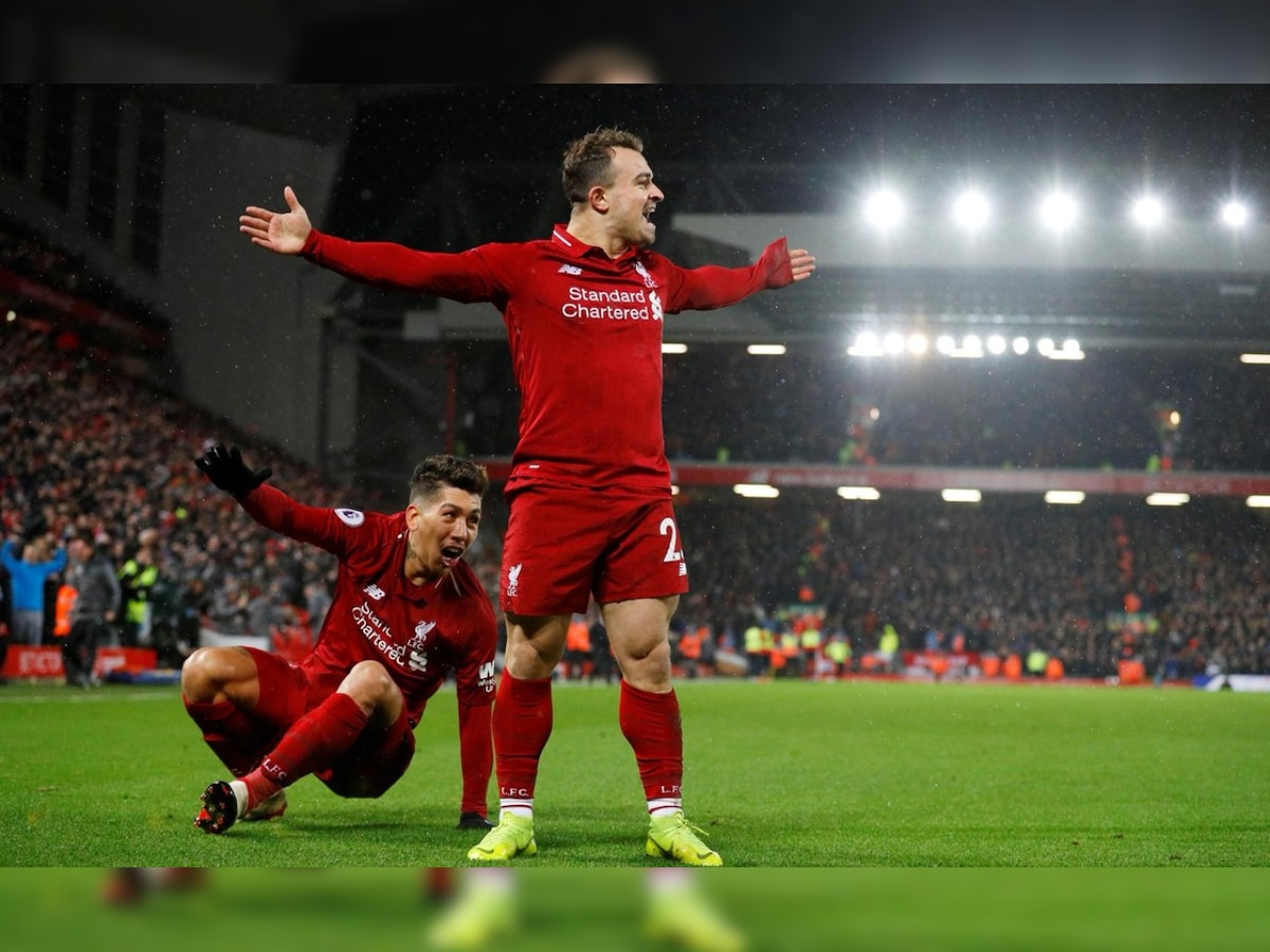 Watch: Anfield erupts into celebration as Shaqiri comes from bench to put Liverpool 3-1 up vs Man United