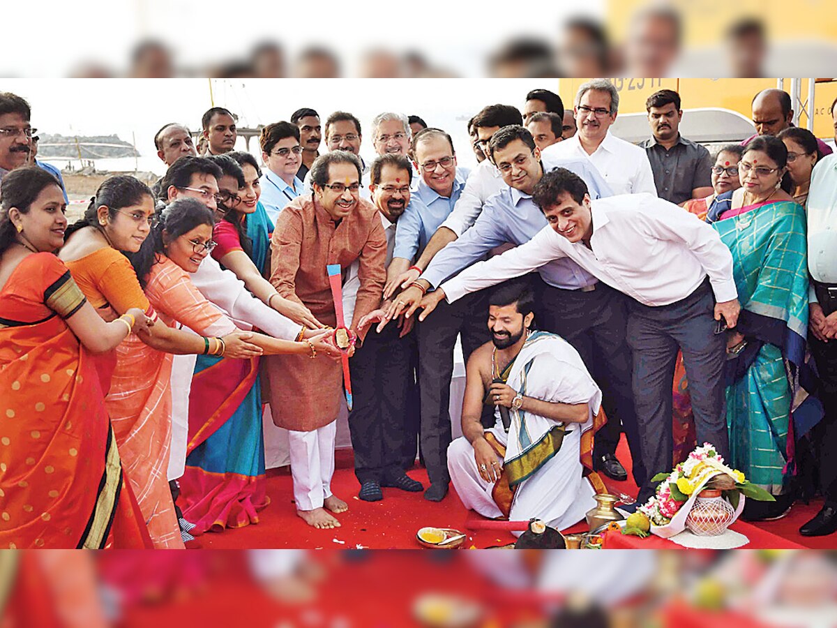 Mumbai: BJP away as Shiv Sena breaks ground for coastal road project