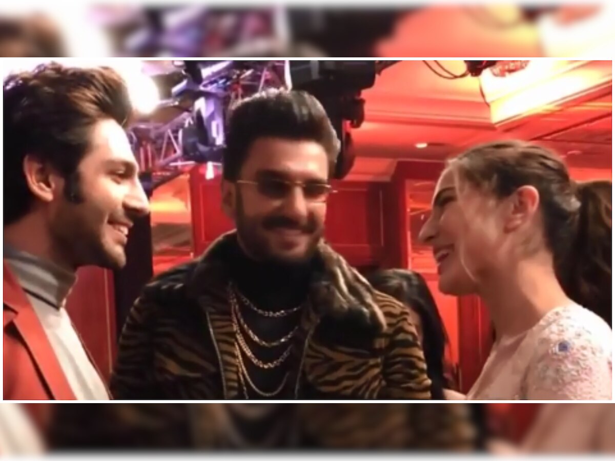 Watch: Ranveer Singh plays cupid, introduces Kartik Aaryan to Sara Ali Khan