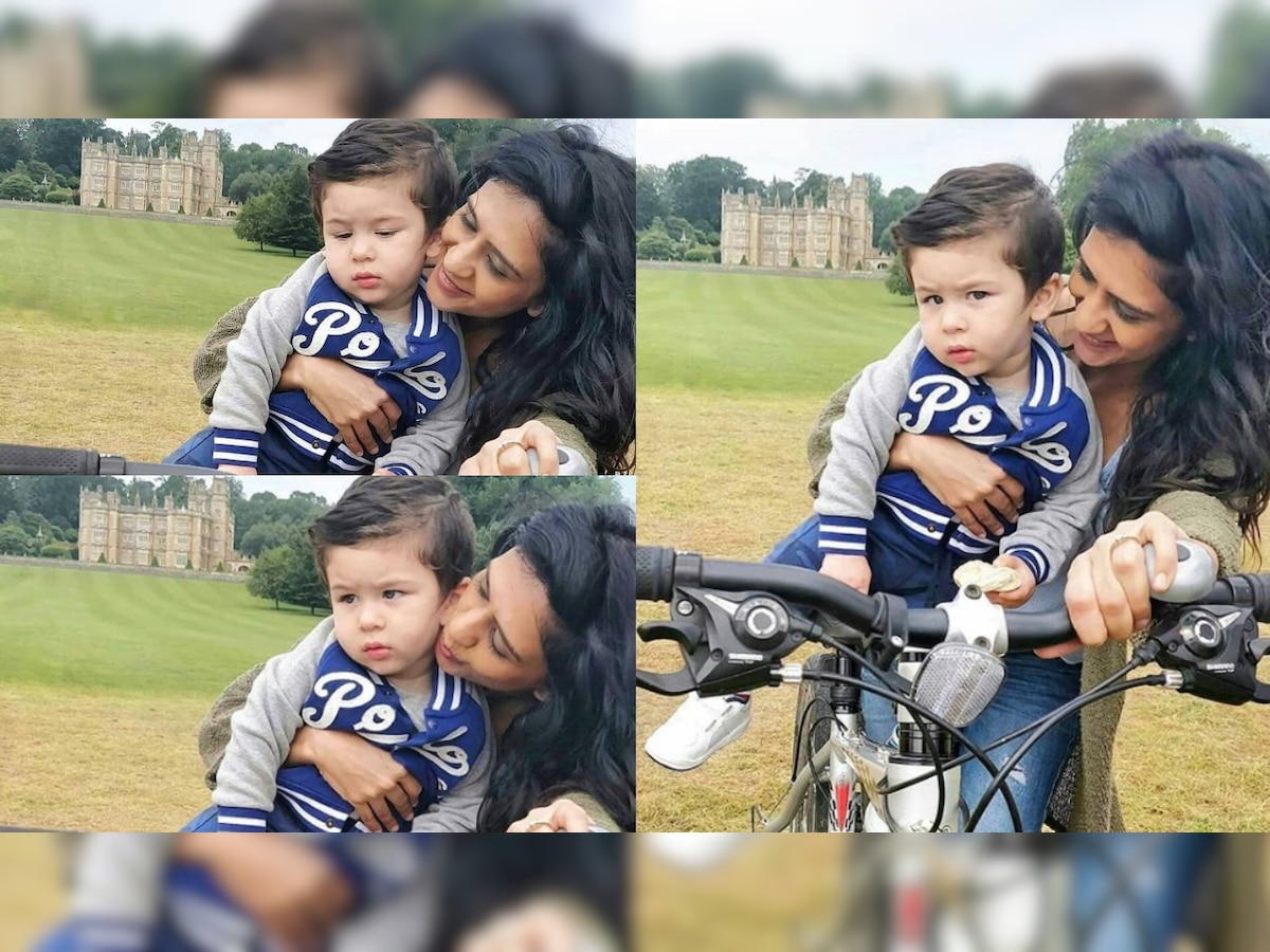 Taimur Ali Khan's 'Are you kidding me' expressions on being made to ride an adult's cycle are meme-gold