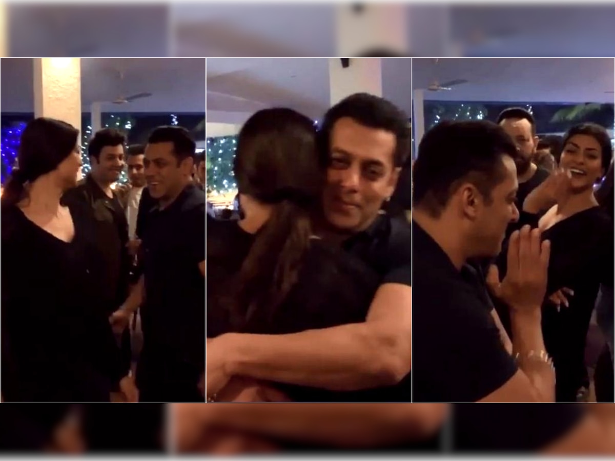 Salman Khan and Sushmita Sen danced like two long-lost friends at his 53rd birthday party in Panvel - Watch INSIDE Video