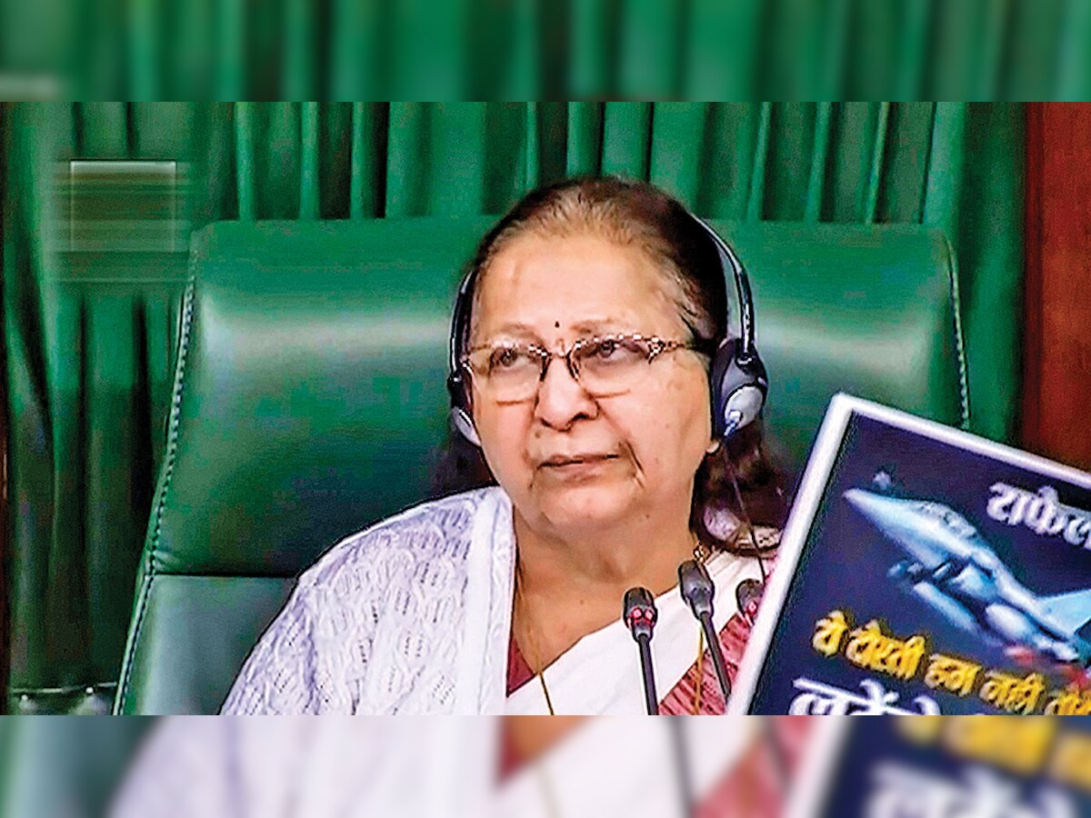 Lok Sabha Speaker Sumitra Mahajan suspends 4 more MPs, 48 so far