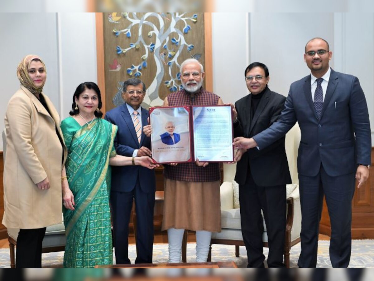 PM Narendra Modi receives Philip Kotler Presidential award for his 'outstanding leadership for the nation'