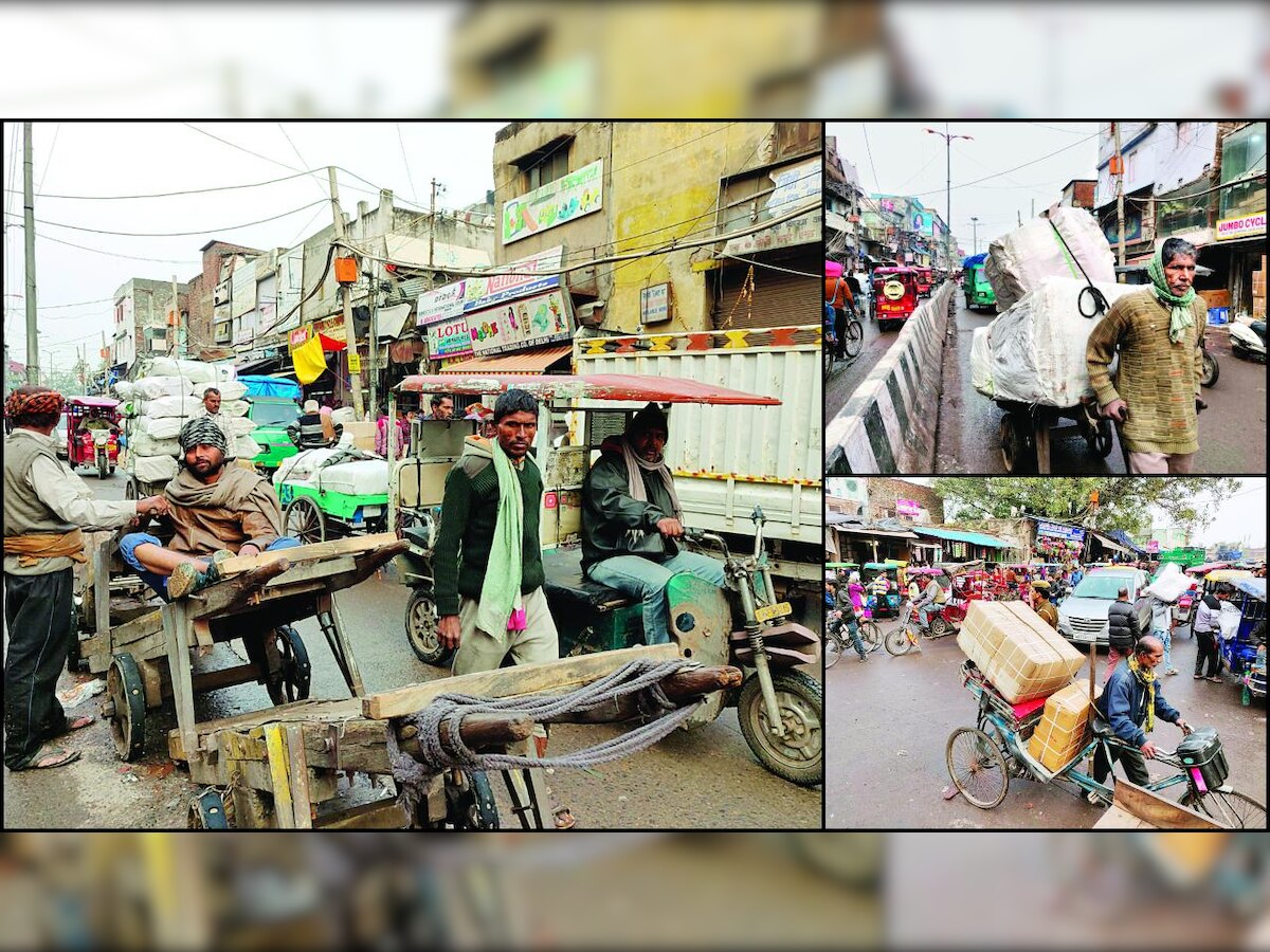 Delhi's Sadar Bazar road sees long pedestrian jams