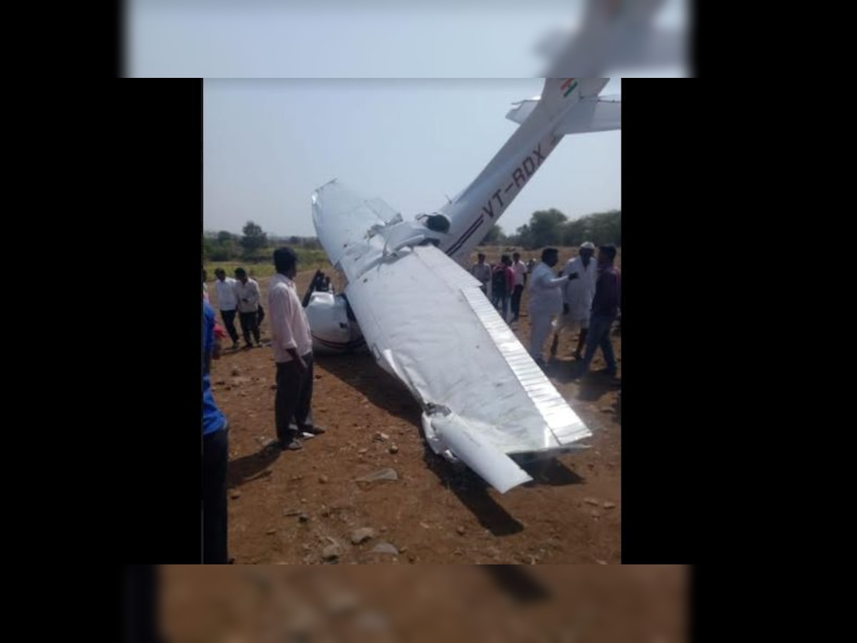 Maharashtra: Aircraft crashes near Baramati, trainee pilot escapes with broken hand