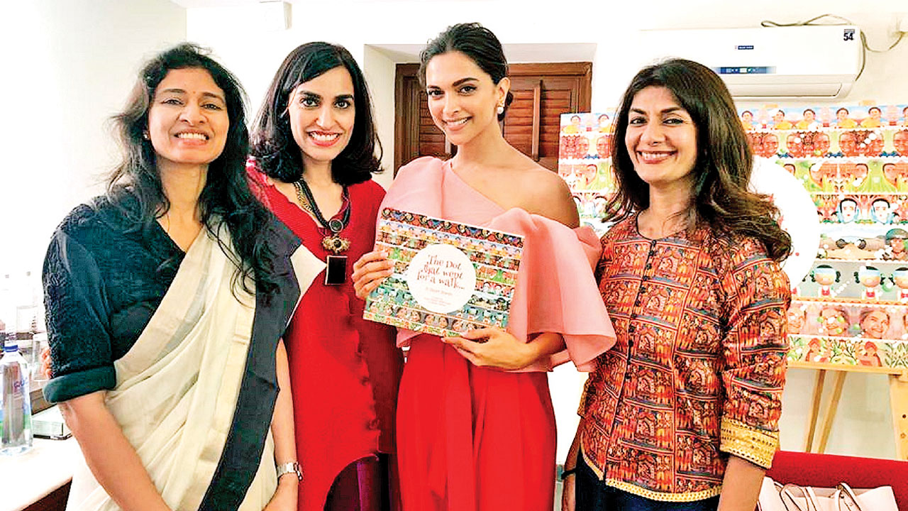 Sarada Akkineni, Lakshmi Nambiar, Deepika Padukone and Reema Gupta at the launch of the book