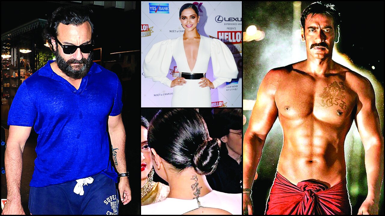 To Tattoo Or Not To Tattoo Deepika Padukone Ajay Devgn Saif Ali Khan S Ink Dilemmas deepika padukone ajay devgn saif ali