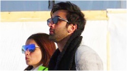 Photo: Ranbir Kapoor and Alia Bhatt spend quality time in Switzerland by strolling on a frozen lake