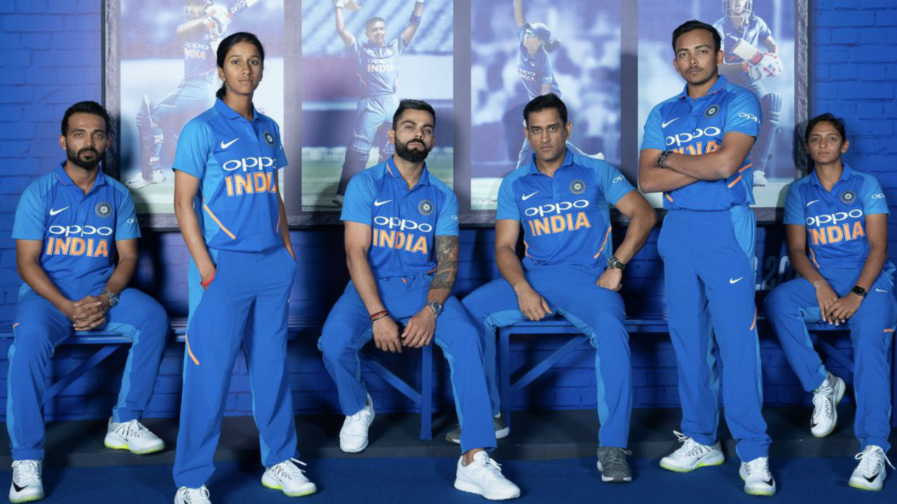 Virat Kohli, MS Dhoni and Harmanpreet unveil India's new ODI jersey