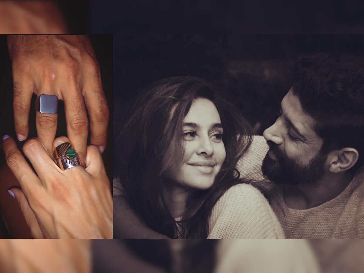 Farhan Akhtar posts photo of him and Shibani Dandekar wearing rings, netizens predict the couple is engaged