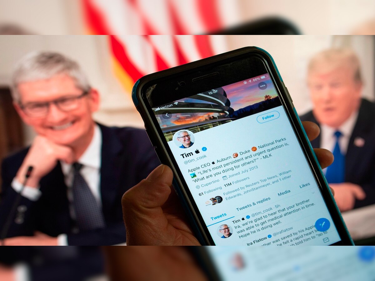 What a sport! Tim Cook changes Twitter name after Trump calls him Tim 'Apple'