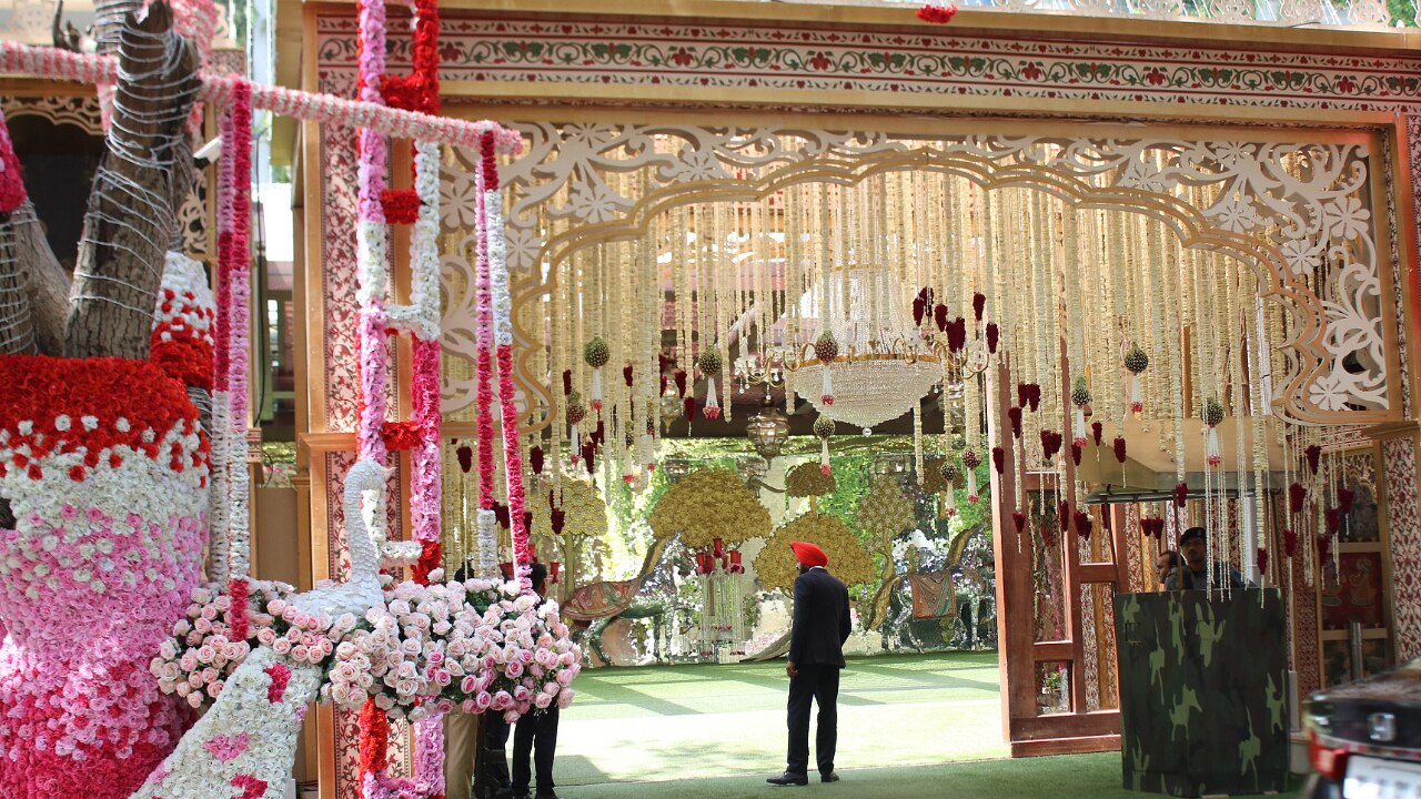 Akash Ambani and Shloka Mehta Wedding: Floral decorations at Antilia ...