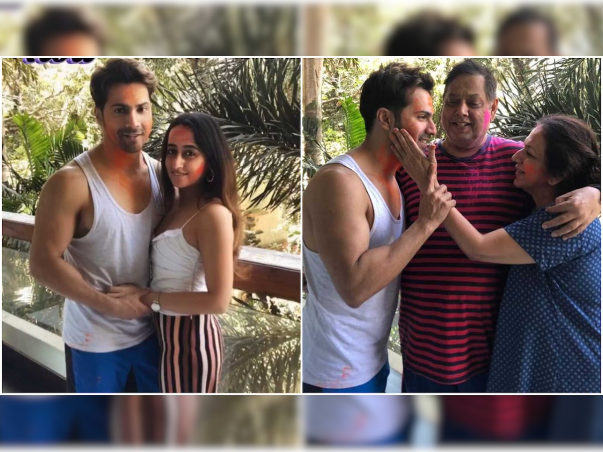 Varun Dhawan celebrates Holi with parents and girlfriend Natasha Dalal; shares endearing photos