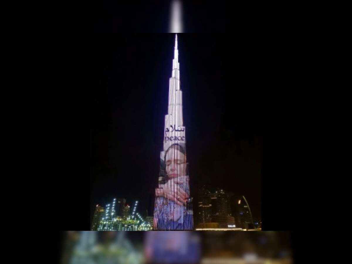 Dubai projects New Zealand PM Jacinda Ardern image on Burj Khalifa