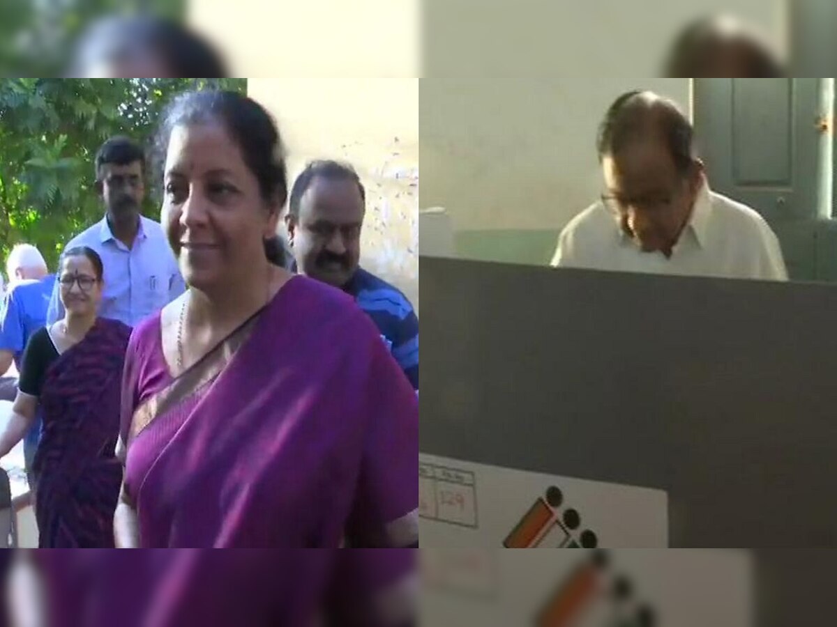 Lok Sabha election 2019: Nirmala Sitharaman, P Chidambaram cast vote in 2nd phase of polling