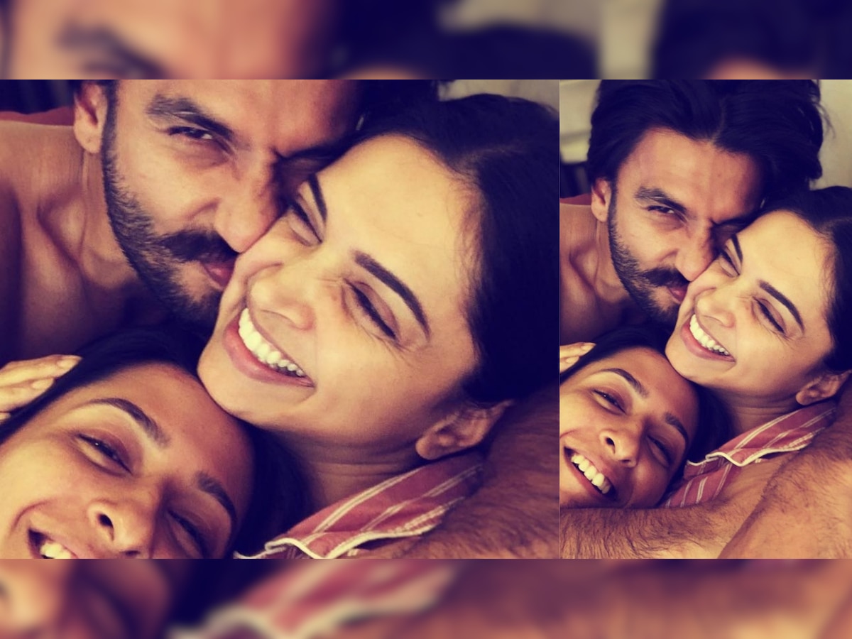 Deepika Padukone snuggling up with hubby Ranveer Singh and sister Anisha feels like sunshine in a frame