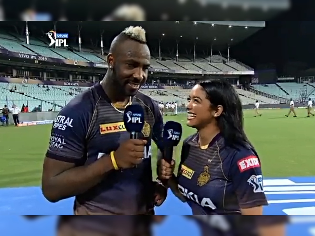 WATCH: Birthday boy Andre Russell interviewed by wife Jassym Lora, says 'I want to impress her every match'