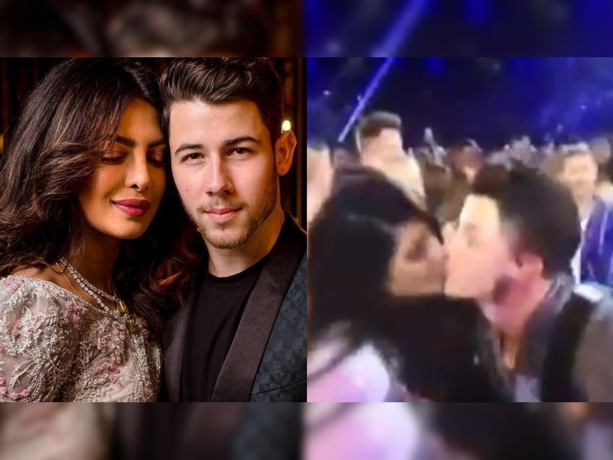 Nick Jonas steals a kiss from Priyanka Chopra during Jonas Brothers performance at BBMA, video goes VIRAL