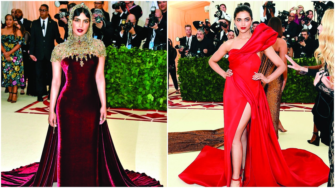 Priyanka Chopra Jonas (left) and Deepika Padukone
