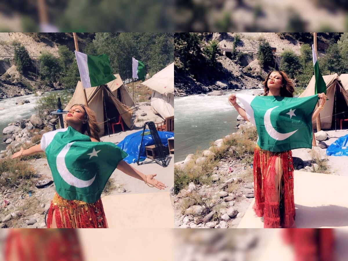 Rakhi Sawant embraces Pakistani flag, has fans furious over her act