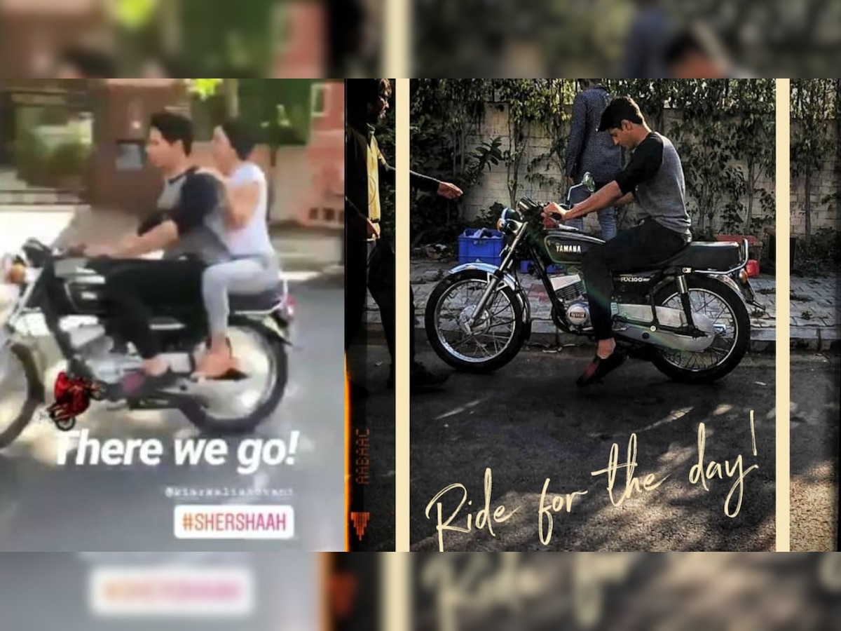 Video: Sidharth Malhotra and Kiara Advani take bike ride on the sets of 'Shershaah'