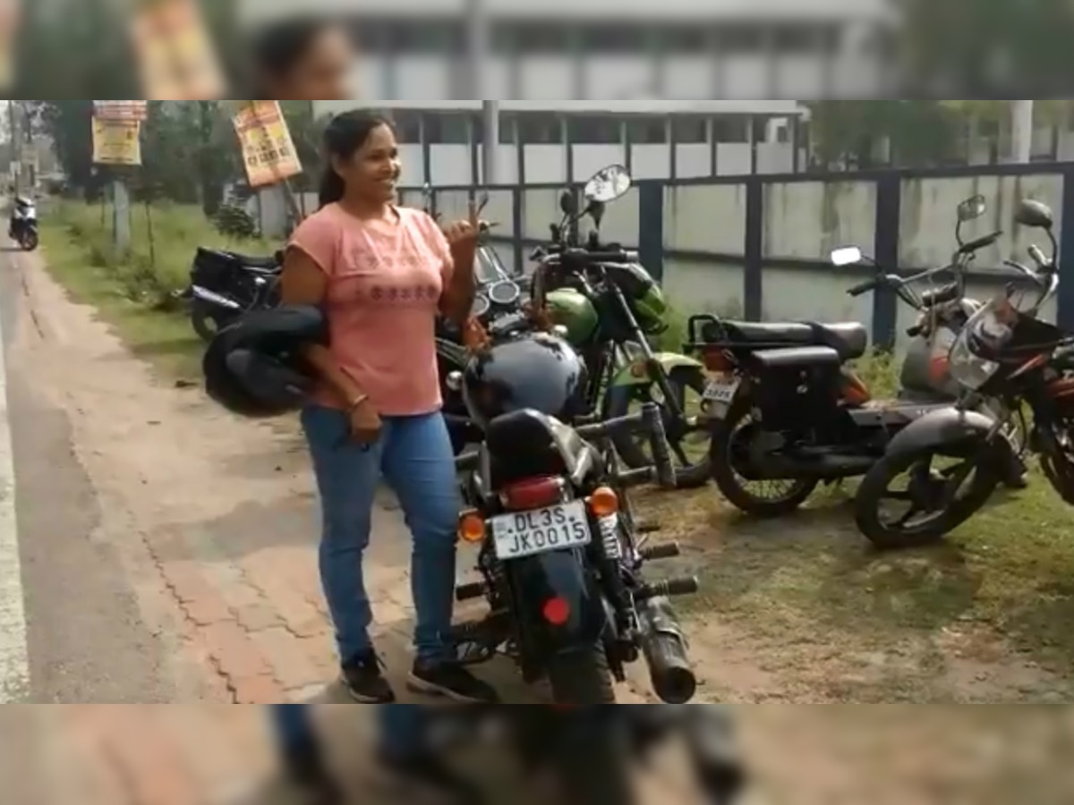 Noida to Dhanbad: Woman rides 1300 km on bike to cast her vote in Lok Sabha election