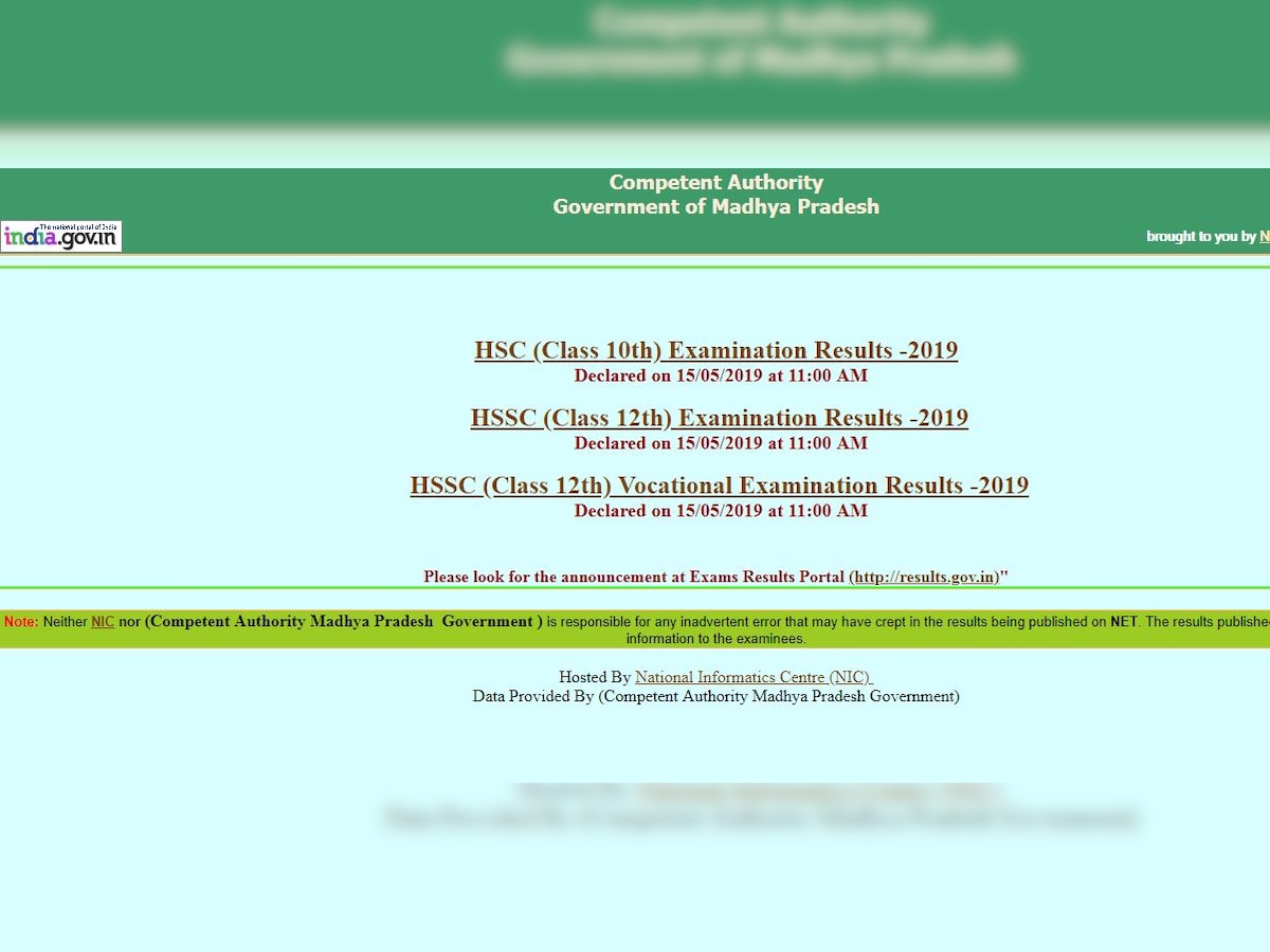 MP Board 10th & 12th Result 2019 declared; Check your scores at mpbse.nic.in