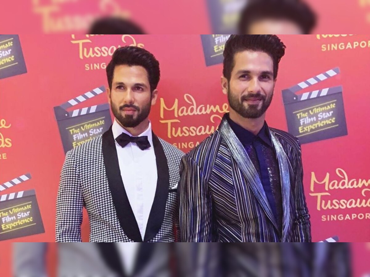 Shahid Kapoor and his Madame Tussauds wax statue are twinning in Singapore