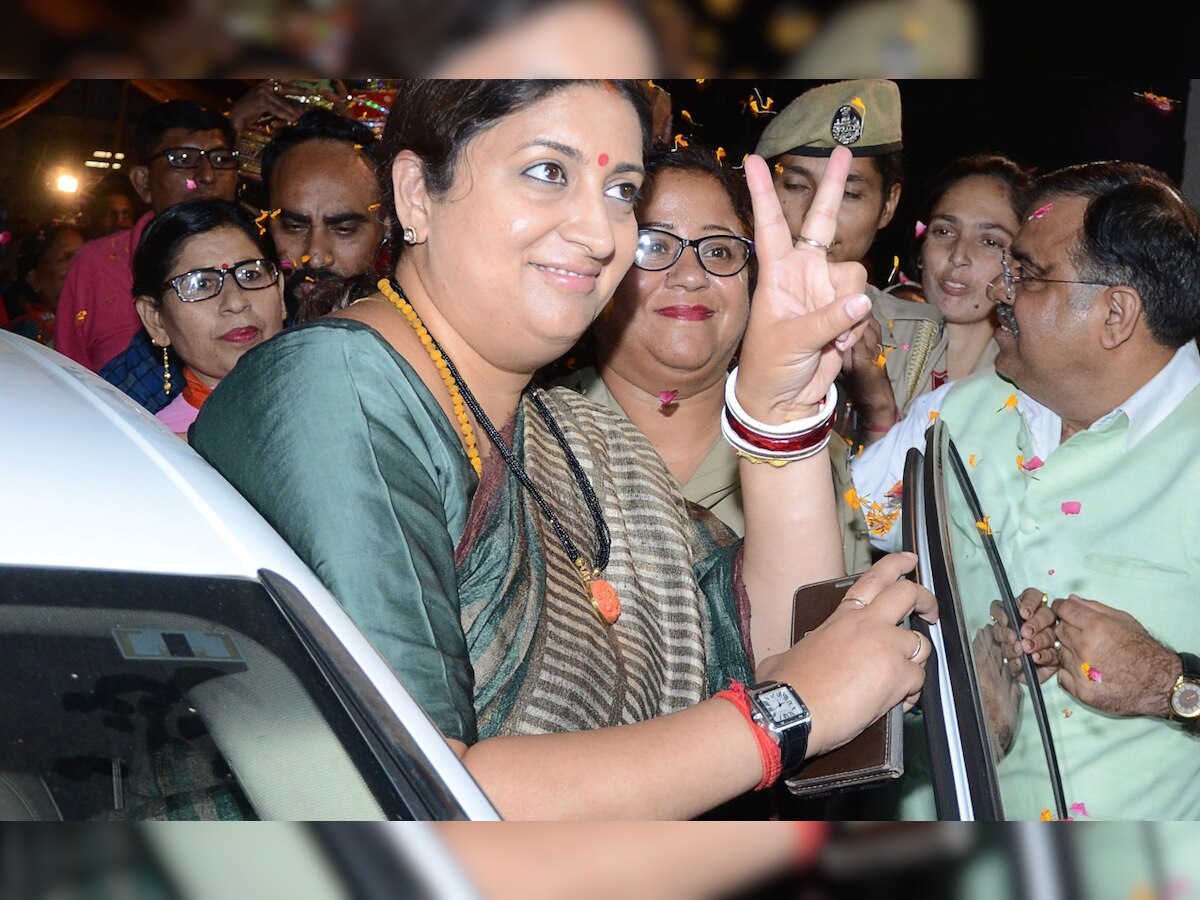 Priyanka Gandhi offering namaz in Amethi, visiting temple in MP for votes: Smriti Irani