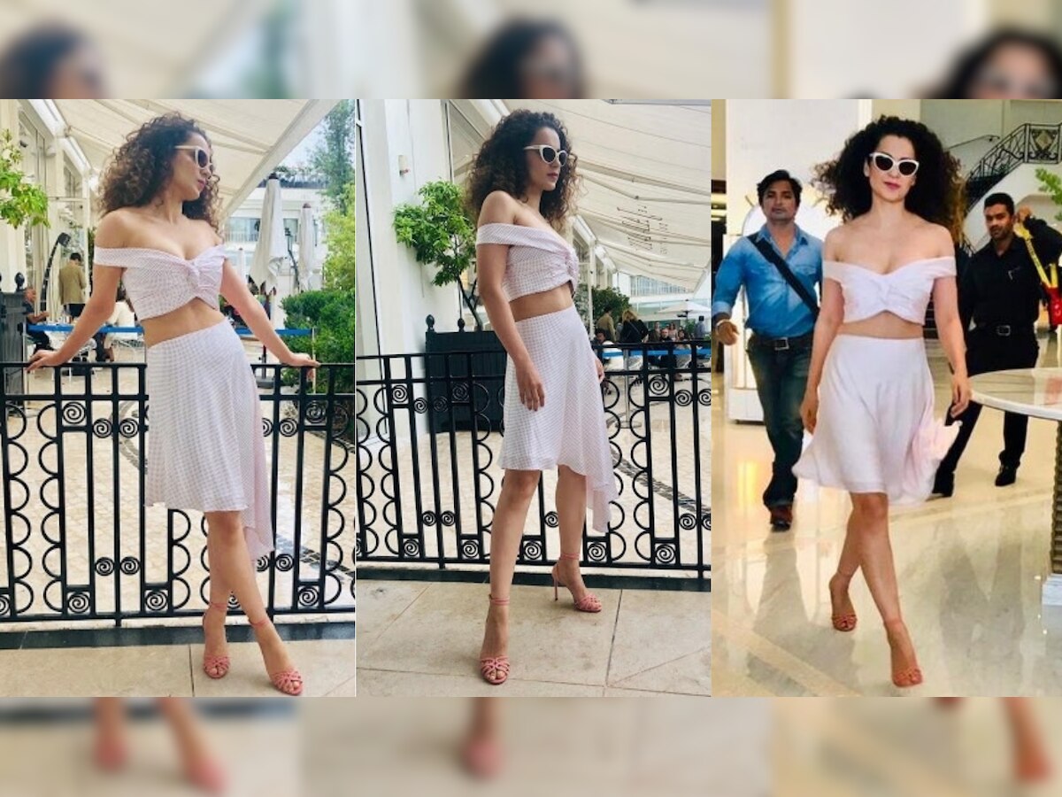 Cannes 2019: Kangana Ranaut flaunts her mid-riff in sexy off-shoulder crop top on Day 3